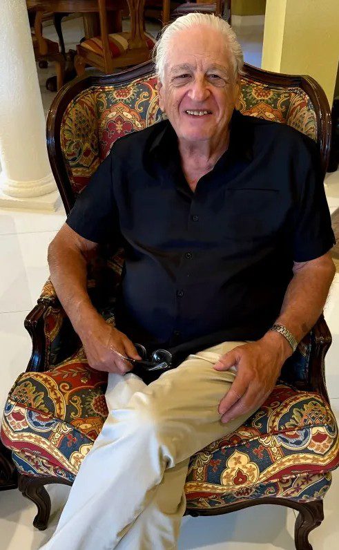 author in chair